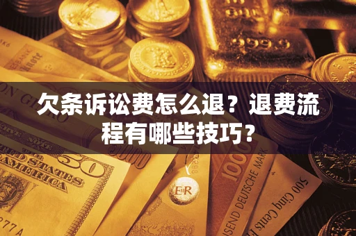 北京欠条诉讼费怎么退？退费流程有哪些技巧？
